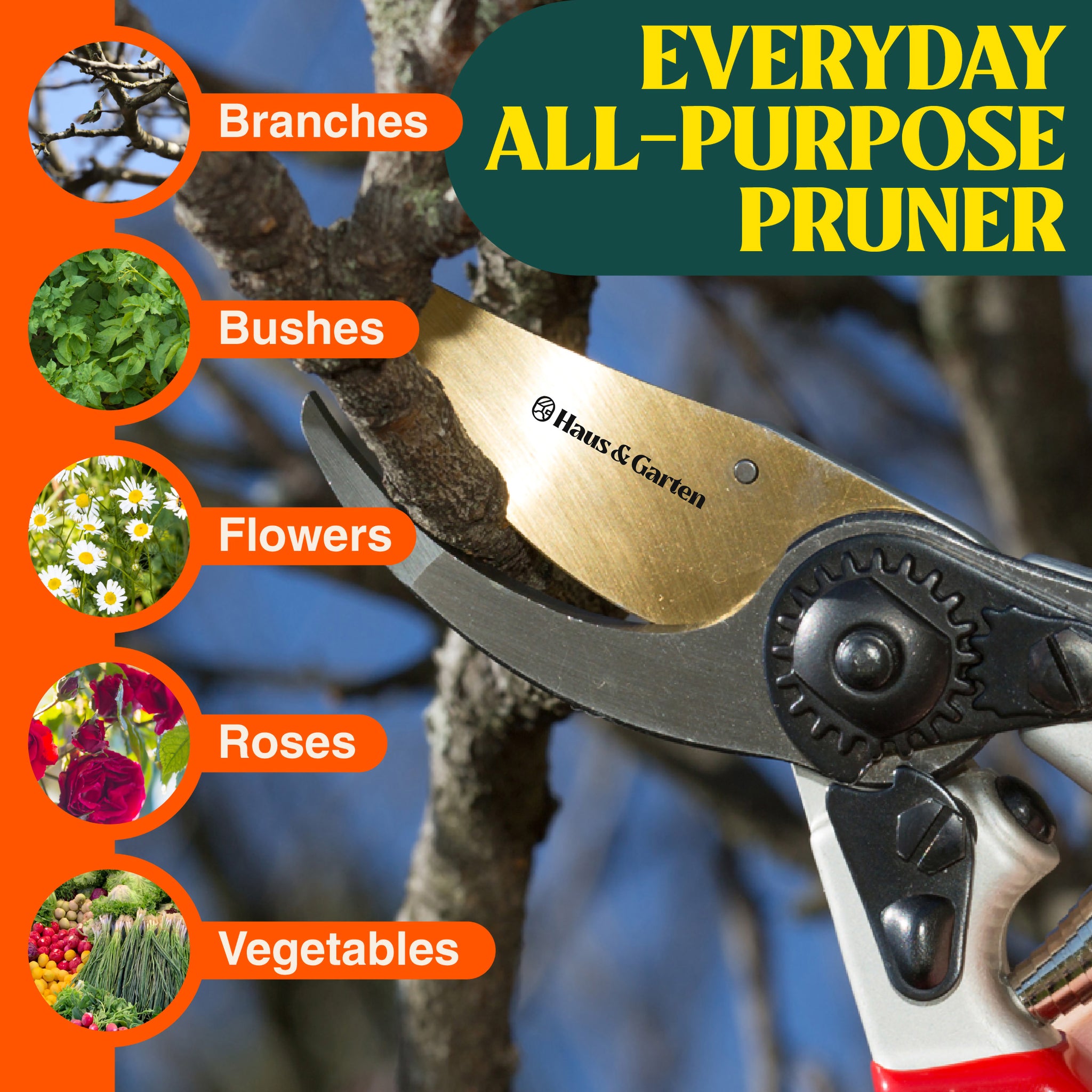 best garden pruning scissors Haus & Garten EnduroPRO Titanium Bypass Pruning Shears