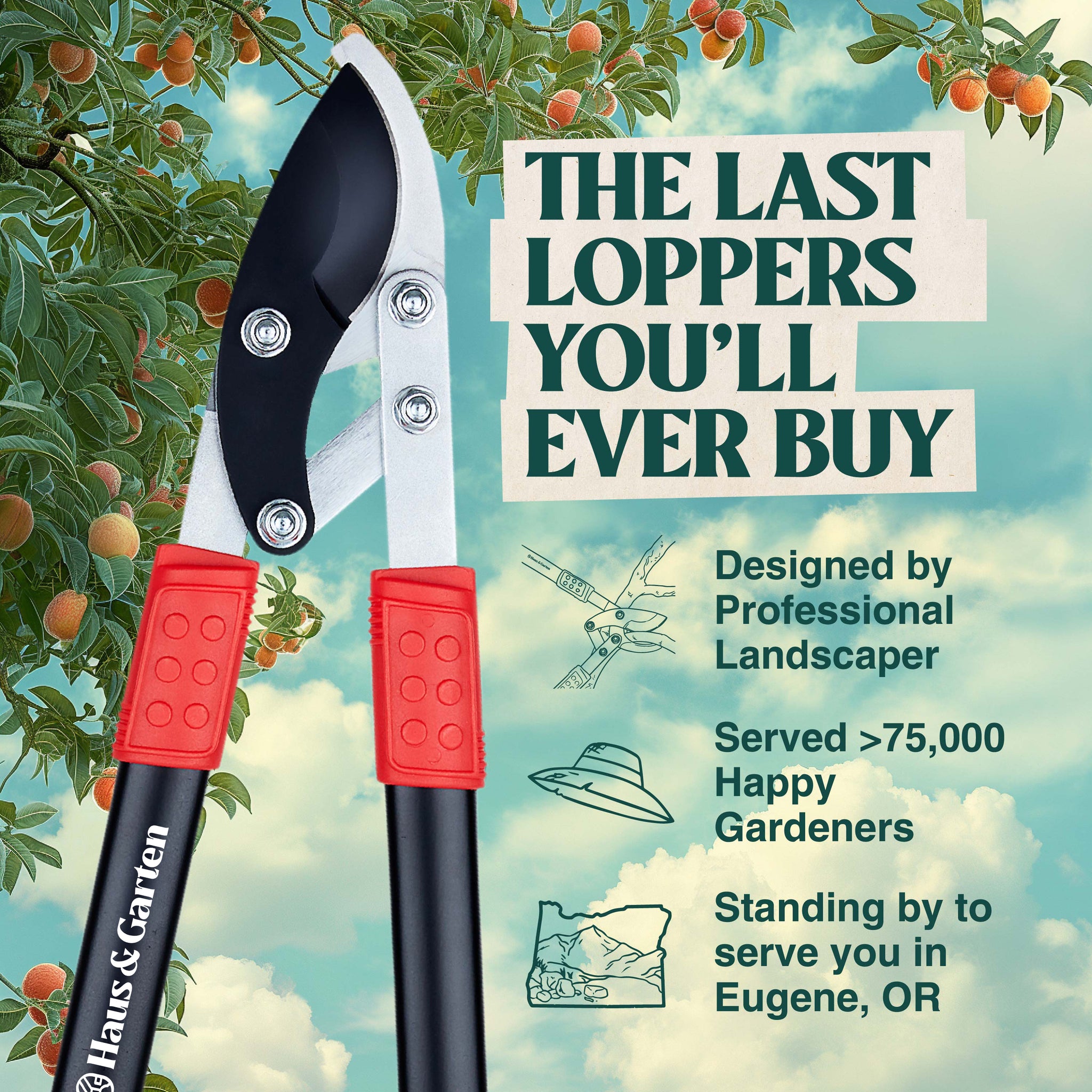 Barnel Professional Bypass Loppers - 26, 30, Or 36 Inch Tree Pruning Shears (USA Made)